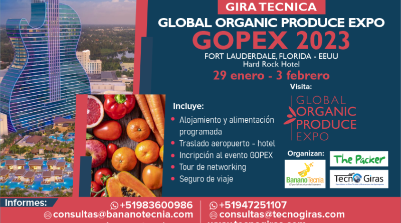 Gira Técnica fresh organic GOPEX 2023. Fort Lauderdale, EEUU