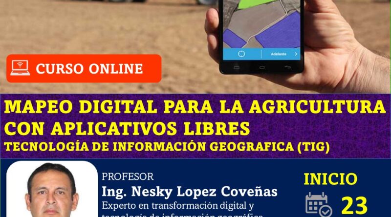 Curso online: Mapeo digital para la agricultura con aplicativos libres